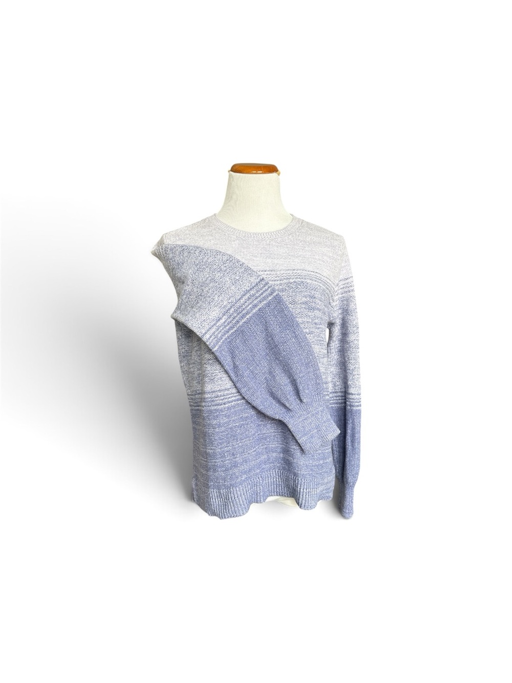 Gloria Vanderbilt Blue Ombre Crewneck Sweater